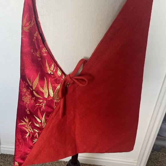 Cross body brocade fabric beautiful Asian inspired handbag - Picture 2 of 12